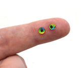 Tiny 4mm Rainbow Lizard Glass Eyes