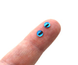 Tiny 4mm Blue Octopus Glass Eyes