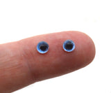 Tiny 4mm Pale Blue Dog Glass Eyes