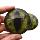 60mm Green Alligator Glass Eyes