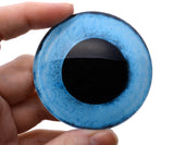 large Blue Snow Owl Glass Eye