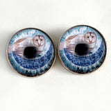 Boho Barn owl sew on glass eyes
