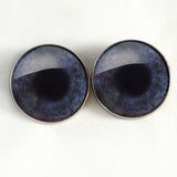 Dark Gray Ostrich Sew-on Glass Eyes