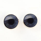 Dark Gray Ostrich Sew-on Glass Eyes