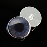 Dark Gray Ostrich Sew-on Glass Eyes