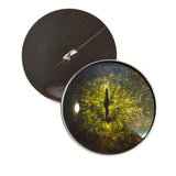 Dark Green Crocodile Gharial Sew-on Glass Eyes
