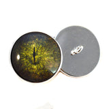Dark Green Crocodile Gharial Sew-on Glass Eyes