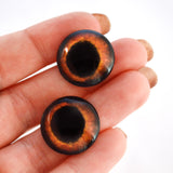 Deep Amber Dog Glass Eyes