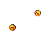 6mm Tiny Mirrored Orange Halloween Glass Eyes