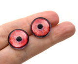 16mm Red Black Swan Glass Bird Eyes