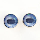 Sparkling Blue Iridescent Unicorn Sew on glass eyes