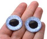 High Domed White Swan Glass Eyes