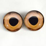 Beige Fish Glass Sew on Eyes