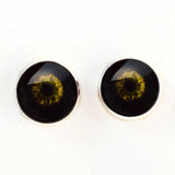 Black and Yellow Zombie Sew on Glass Eyes