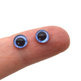 6mm Tiny Blue Bunny Rabbit Glass Animal Eyes