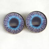 Blue Fuzzy Furry Monster Sew On Glass Eyes