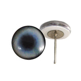 Blue Husky Eyes on Wire Pin Posts