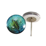 Blue lizard sew on eyes on wire pin posts