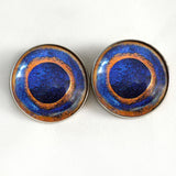 Blue Spotted Pufferfish Sew-on Glass Eyes