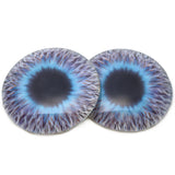 Blue Fuzzy Furry Monster Glass Eyes