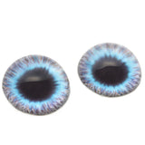 High Domed Furry Blue Monster Glass Eyes