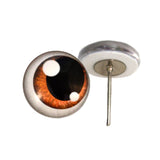 Brown Anime with Shine glass eyes on wire pin posts