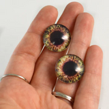Brown cream glass eyes