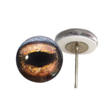 Brown Toad Frog eyes on wire pin posts