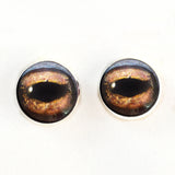Brown toad frog sew on eyes