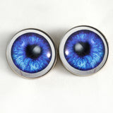 Dark Blue Anime with Whites sew-on glass eyes