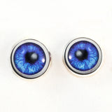 Dark Blue Anime with Whites sew-on glass eyes