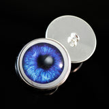 Dark Blue Anime with Whites sew-on glass eyes
