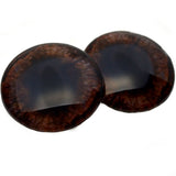 Dark Brown Fox Glass Eyes