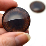 Dark Brown Fox Glass Eyes