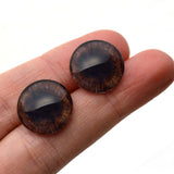 16mm Dark Brown Fox Glass Eyes