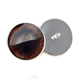 Dark Brown Fox Sew-on Glass Eyes