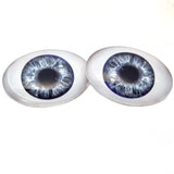 Dark Gray Doll Oval Glass Eyes