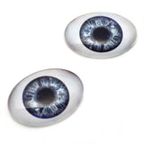 Dark Gray Doll Oval Glass Eyes
