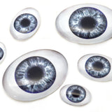 Dark Gray Doll Oval Glass Eyes
