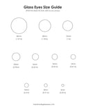 Glass eye size guide