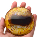 78mm Golden Mountain Goat Glass Eyes