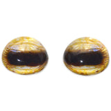 High Domed Golden Mountain Goat Glass Eyes