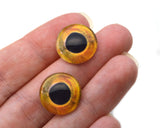 16mm Golden Yellow Glass Fish Eyes