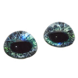 High Domed Green and Blue Human Glass Eyes