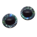 High Domed Green and Blue Human Glass Eyes