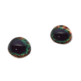 High Domed Green and Brown Human Glass Eyes