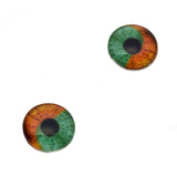 Orange and Green Human Glass Eyes