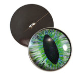 Green and peach dragon sew on glass eyes