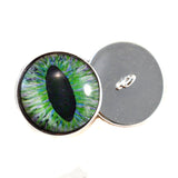 Green and peach dragon sew on glass eyes