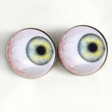 Side Glance Light Green Sew On Glass Eyes